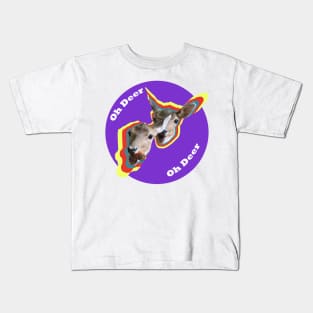 Oh deer, purple Kids T-Shirt